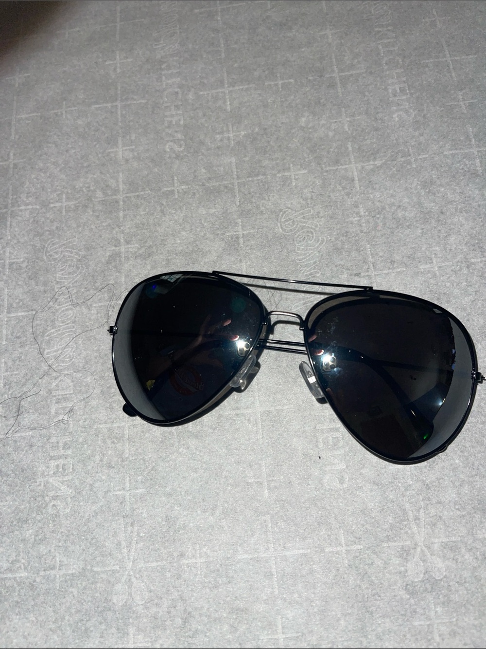 Halloween prop Black Aviator Sunglasses